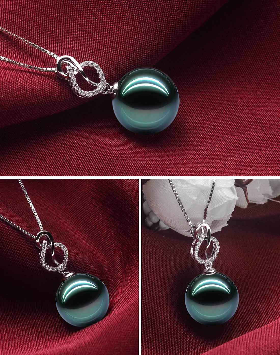 水年华snh珍珠水年华 -黑珍珠12-13mm奢华珍珠吊坠snh2014252_唯品会