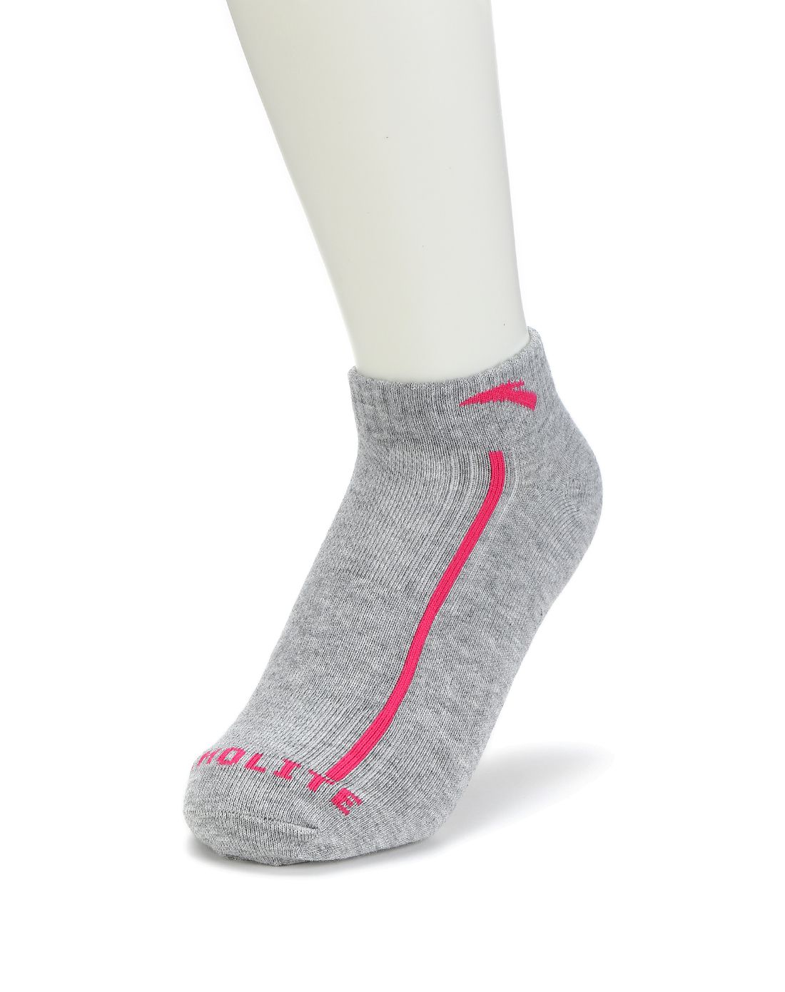 弹力保暖 女款灰色运动平板短袜