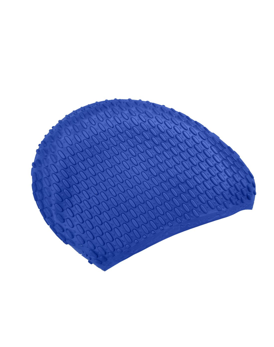 经典气泡设计 中性款适合长发不勒头水滴泳帽蓝色