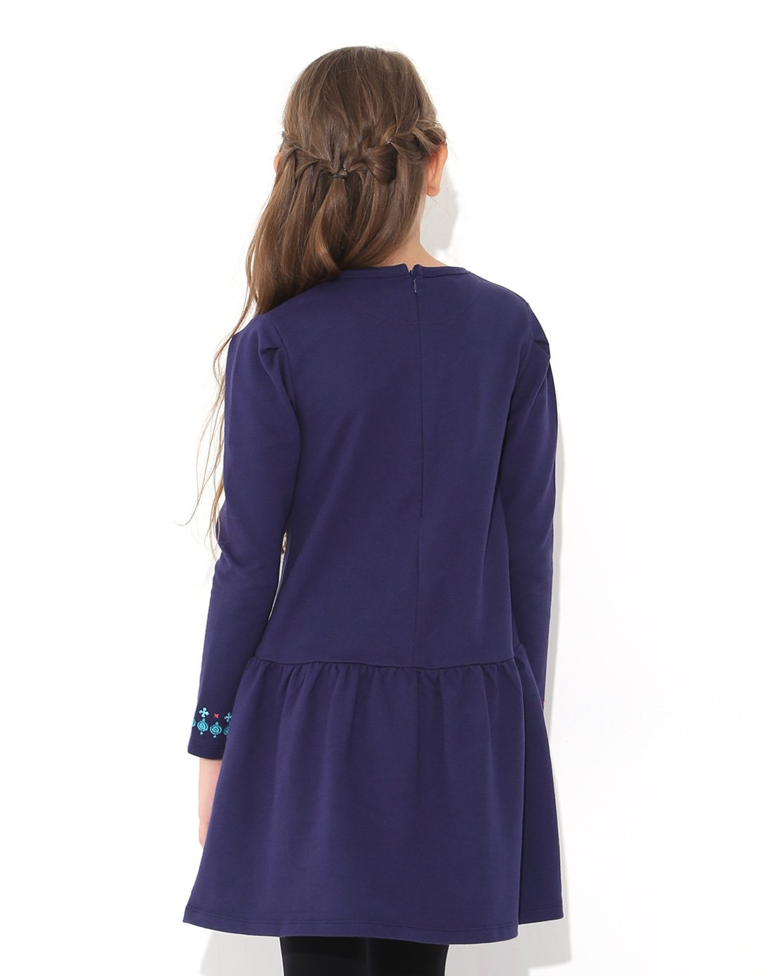 法国lcdp(petits)高端童装服饰专场petits 女童长袖连衣裙女宝蓝adr15