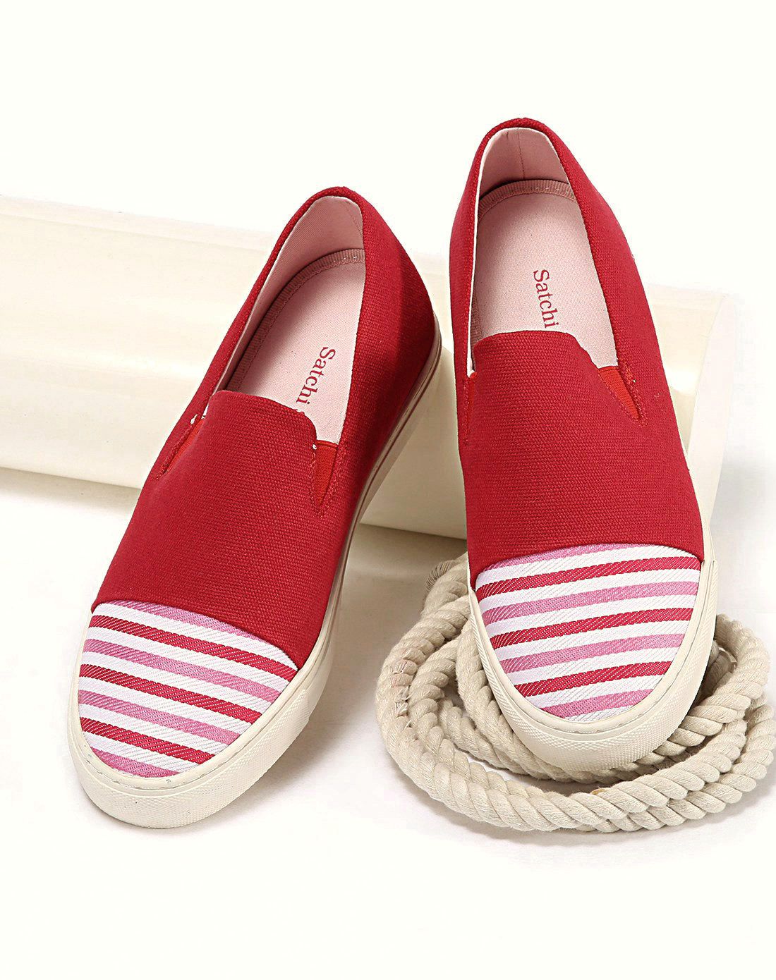 沙驰satchi sport女士布鞋专场沙驰春夏红色休闲鞋m5094019500_唯品会