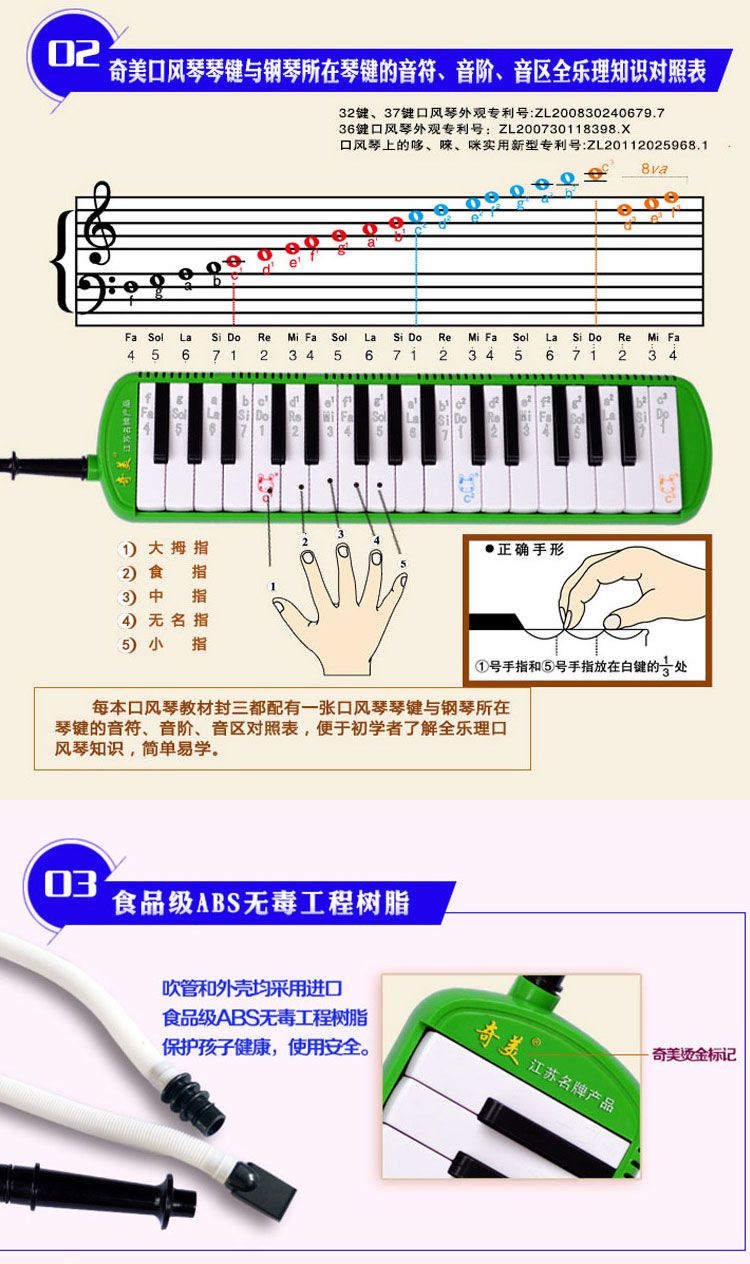 口风琴琴键对照表32键图片