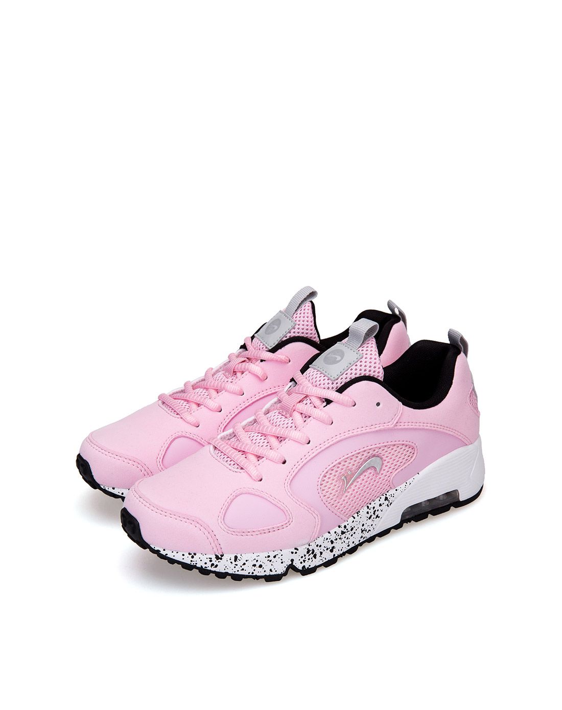 时尚运动 女款淡粉/黑色休闲鞋 舒适透气