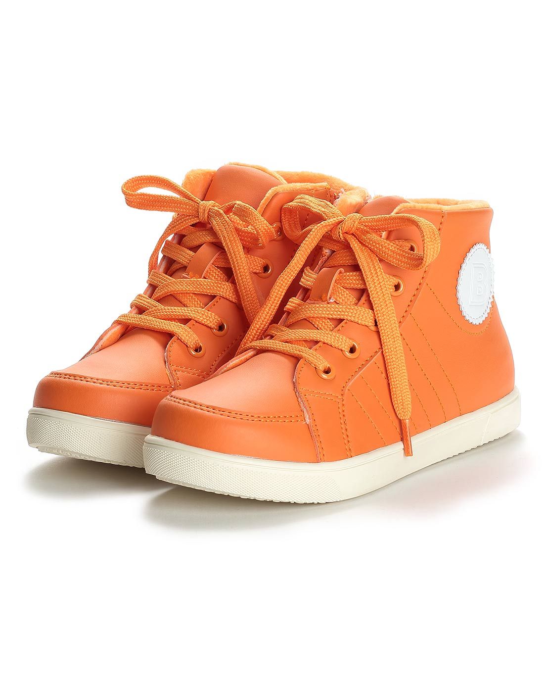 女宝宝桔色儿童运动鞋/休闲鞋6-12岁