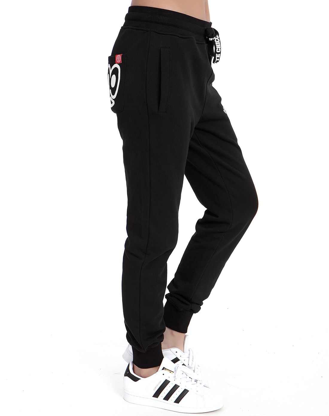 活力百搭 女式黑色运动裤 长裤