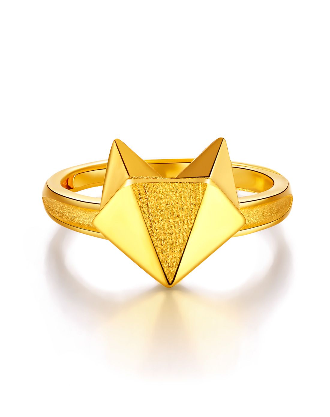 金至尊 足金几何图案-狐狸戒指(计价)约4.45g