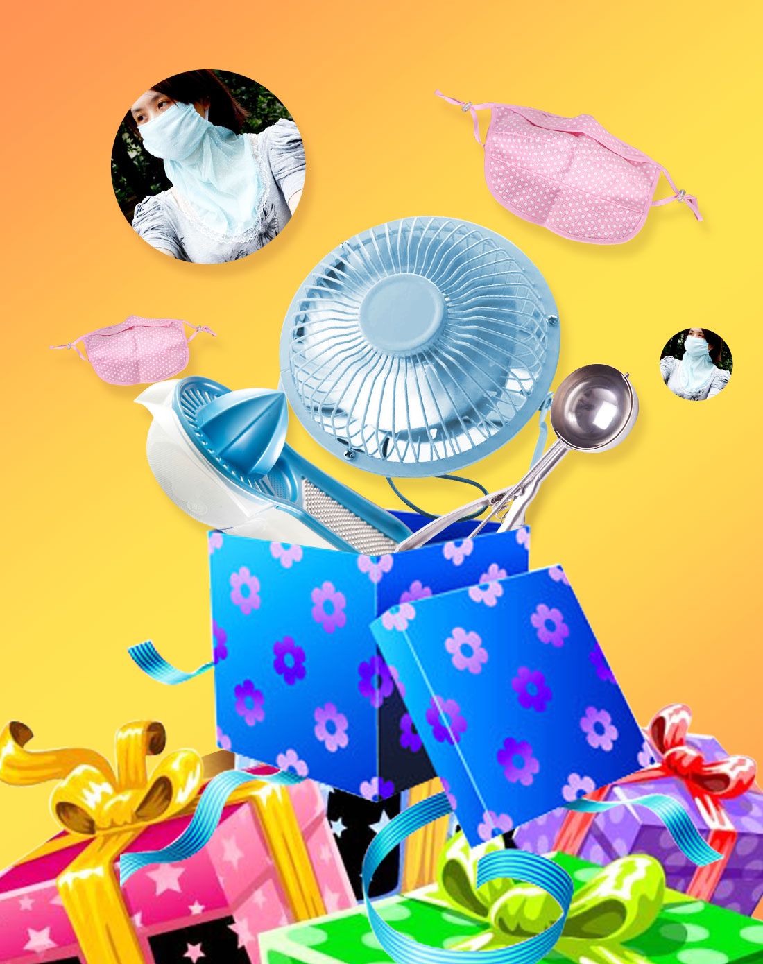 日本居优乐品joyolop家居用品专场夏季家居日用六件套大礼包jp