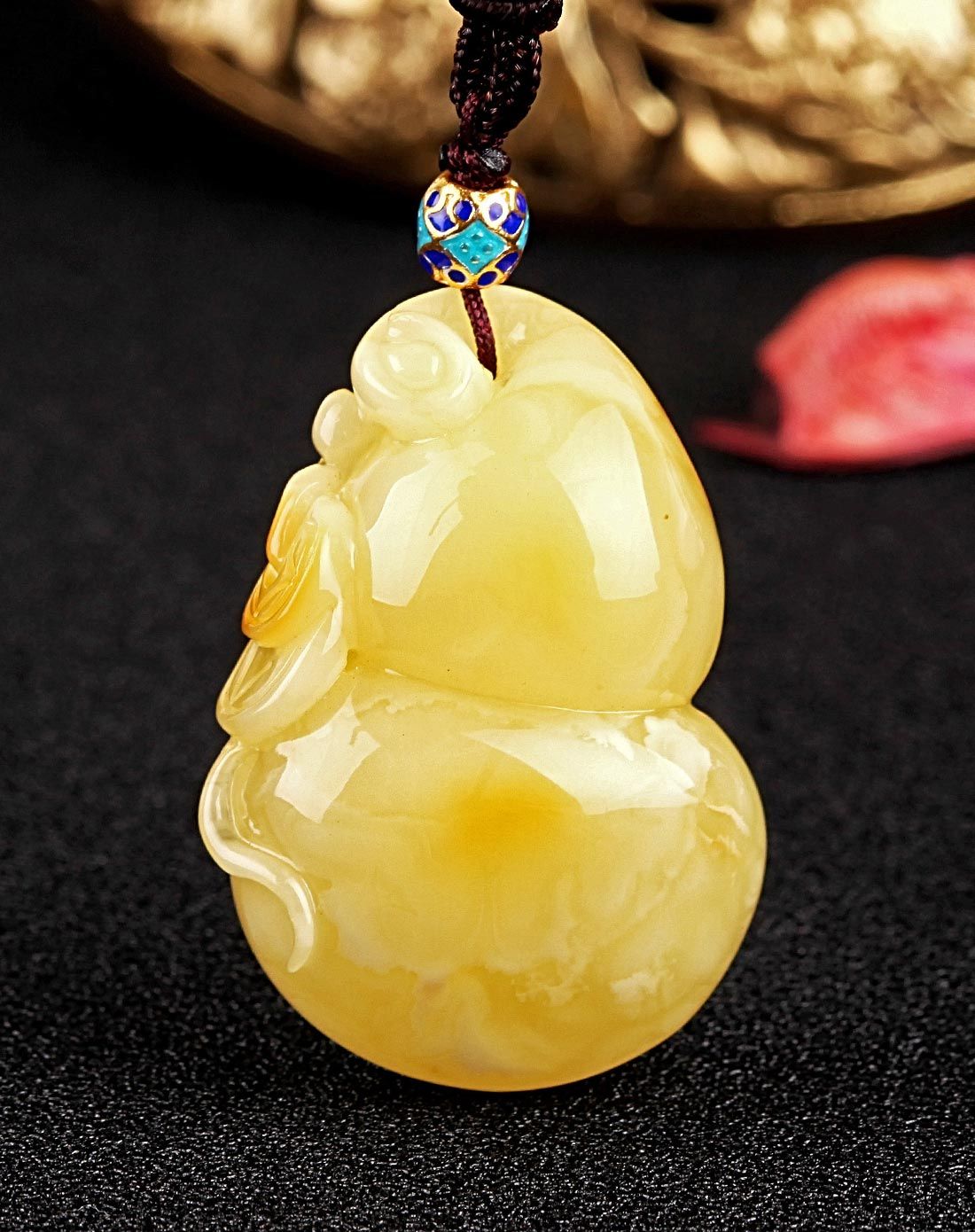 百宝葫芦 天然琥珀蜜蜡吊坠