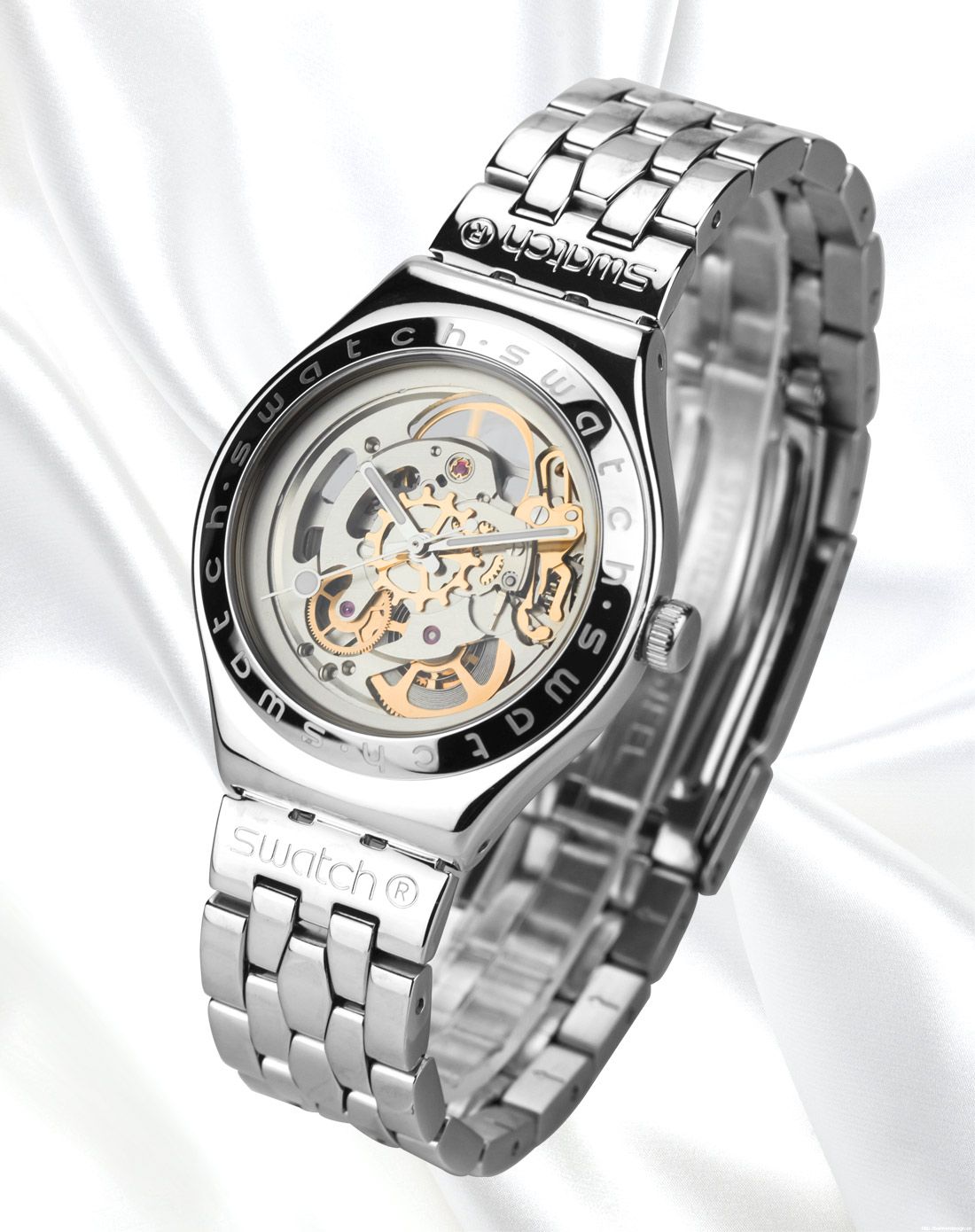 > 斯沃琪swatch 2015专柜同步款 全透明机械时尚男表