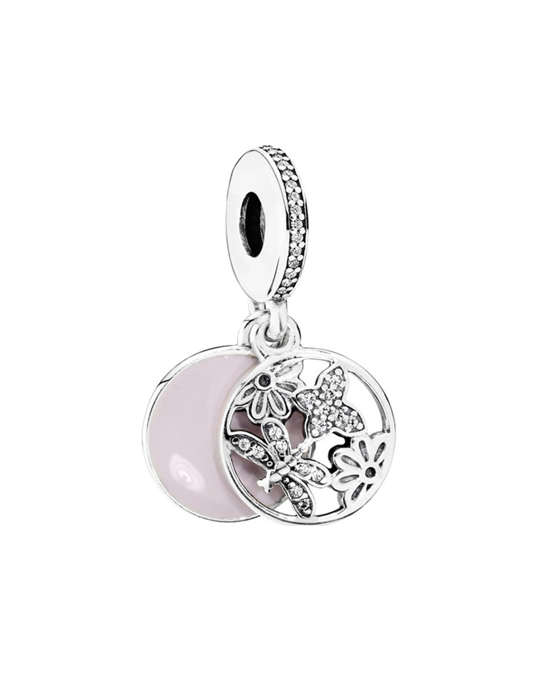 pandora轻奢饰品 感受现代时尚热潮潘多拉 春--蜻蜓花卉图案 锆石 925