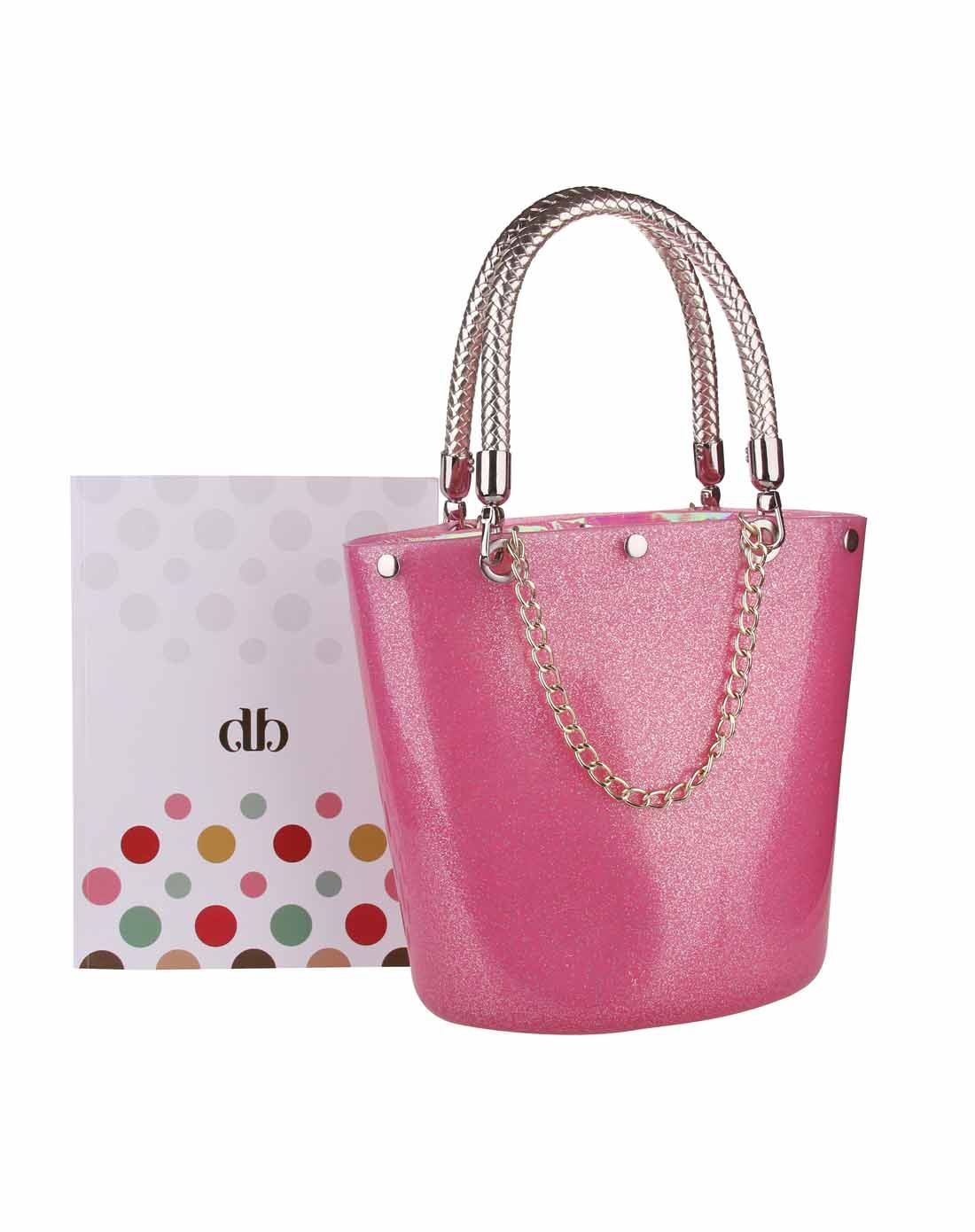 noe粉砂色金链环保树脂单肩女包