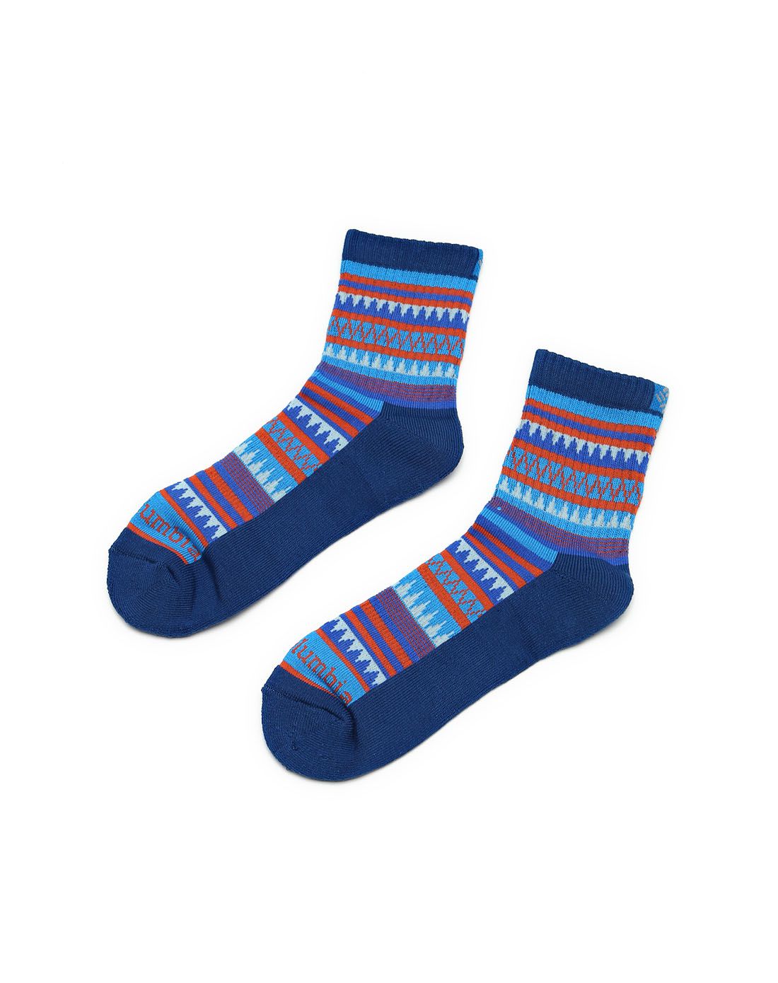 棉质透气 中性款海军蓝色中筒袜子