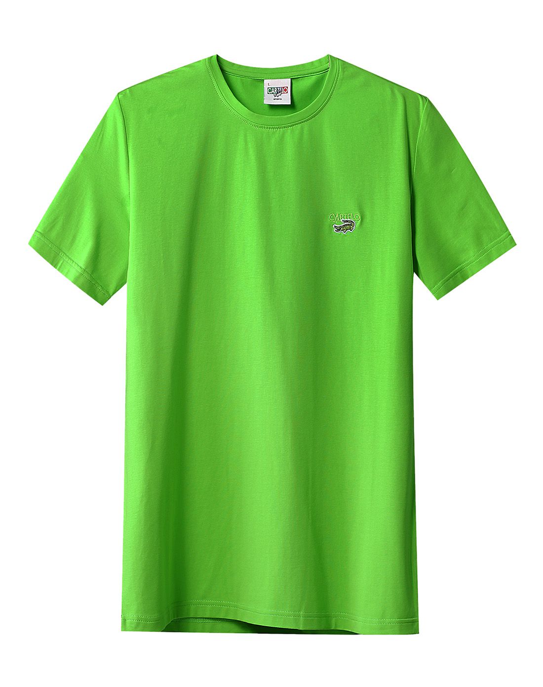 简约前卫户外男士短袖t恤绿色