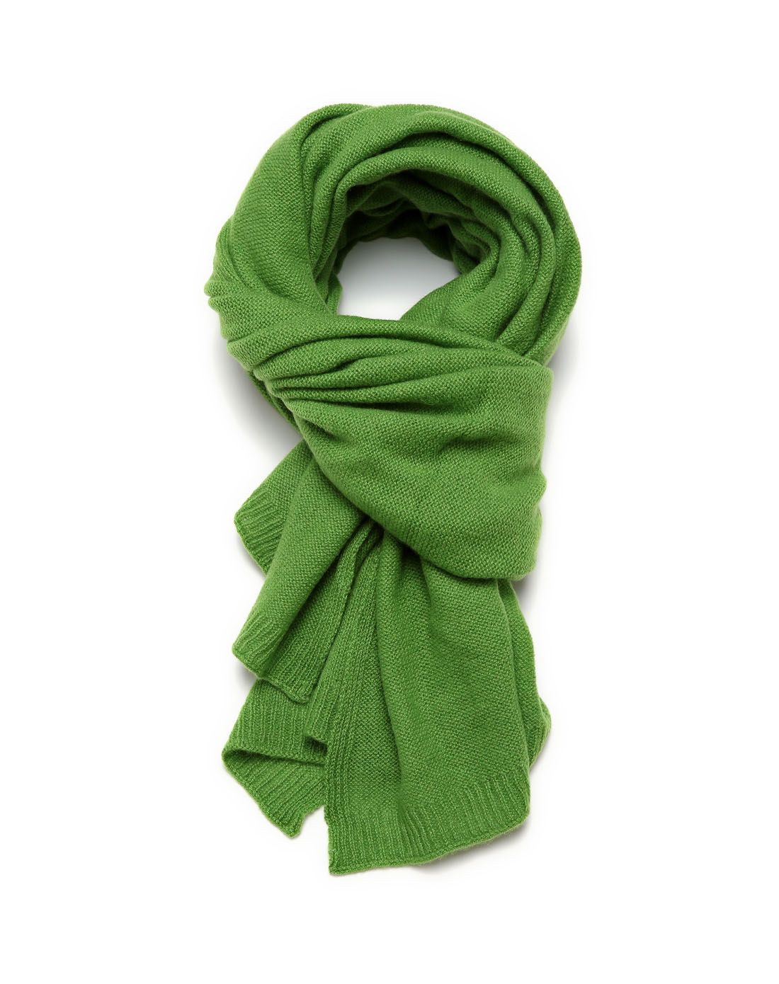 绿色韩版简约山羊绒围巾