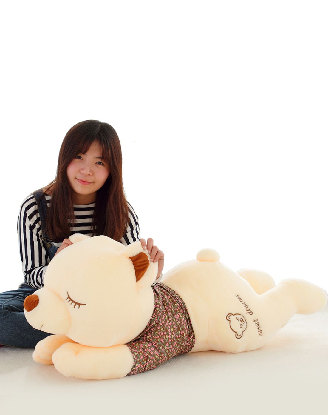 中性棕色穿衣梦熊公仔60cm