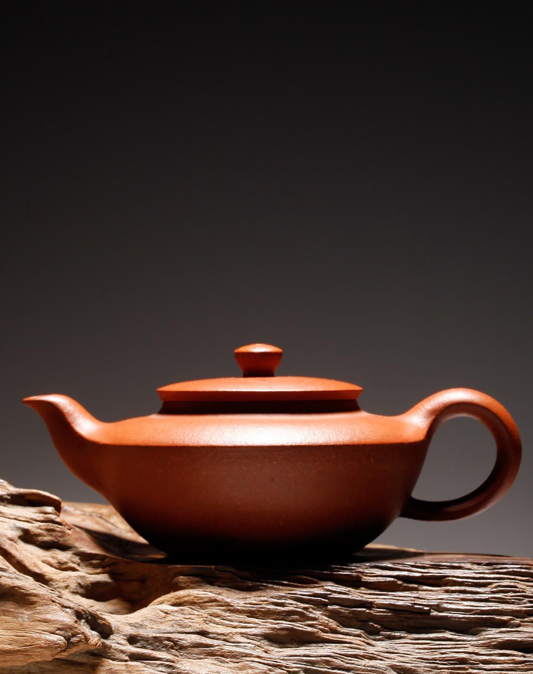 汉扁紫砂壶170ml 古朴雅致