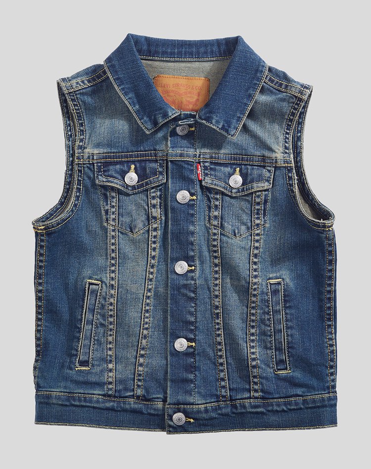 李维斯levis男女童levis 男童牛仔深蓝牛仔马甲5366658a15_唯品会