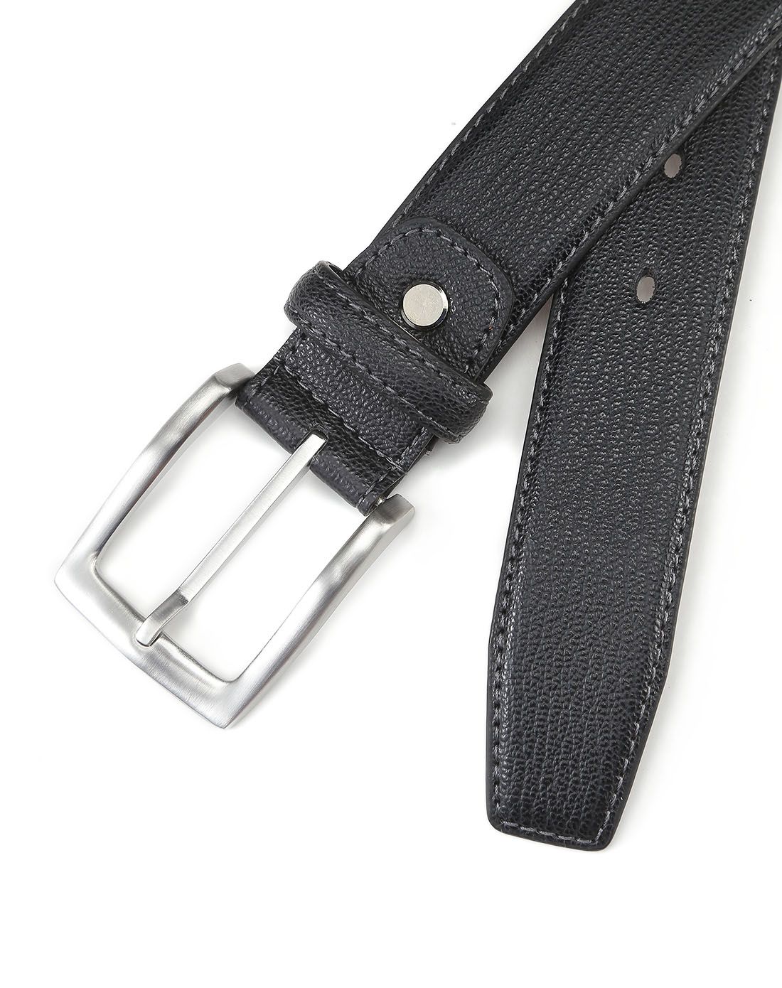 黑色二层牛皮商务皮带