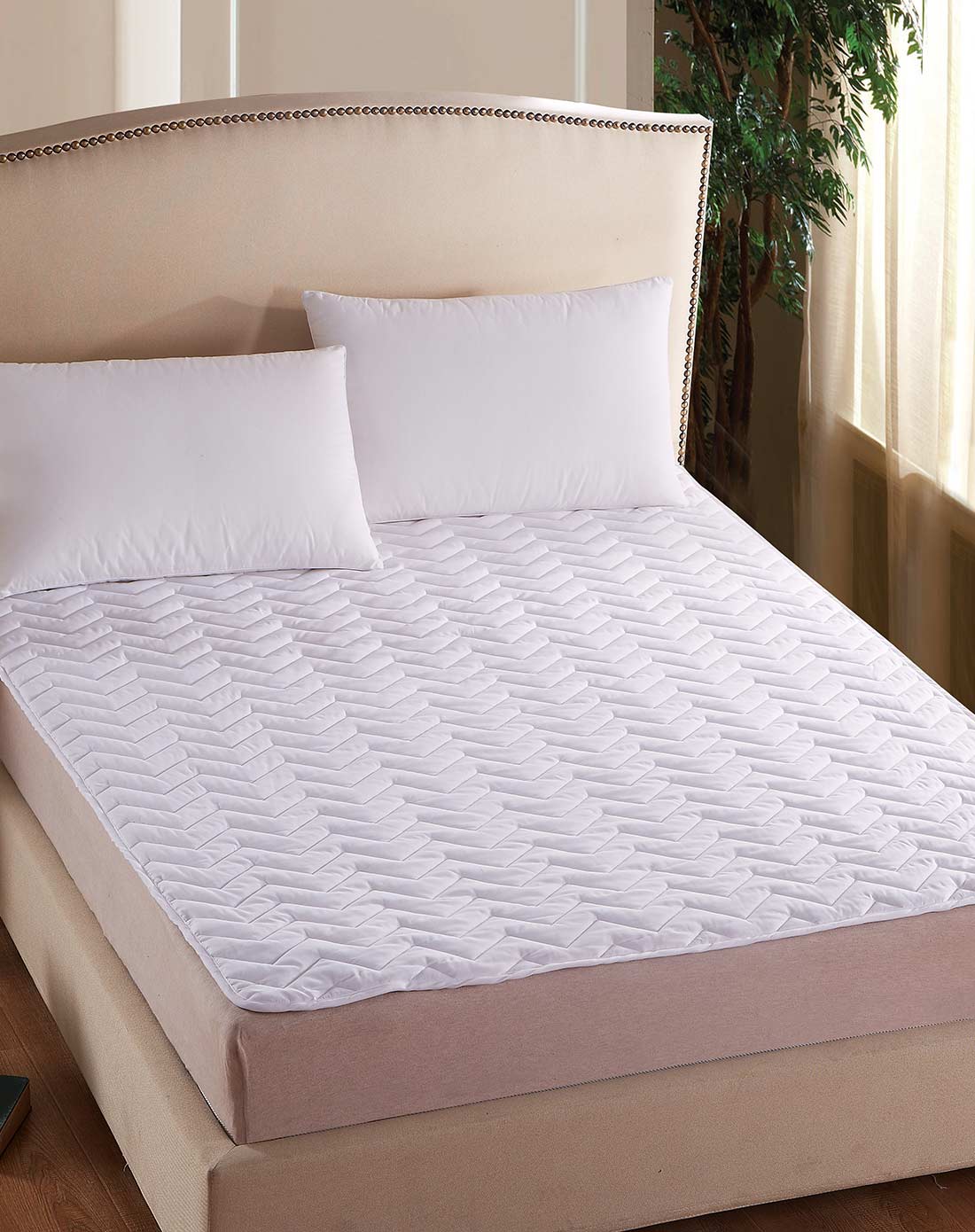 双人可折叠薄床垫纯白色180*200