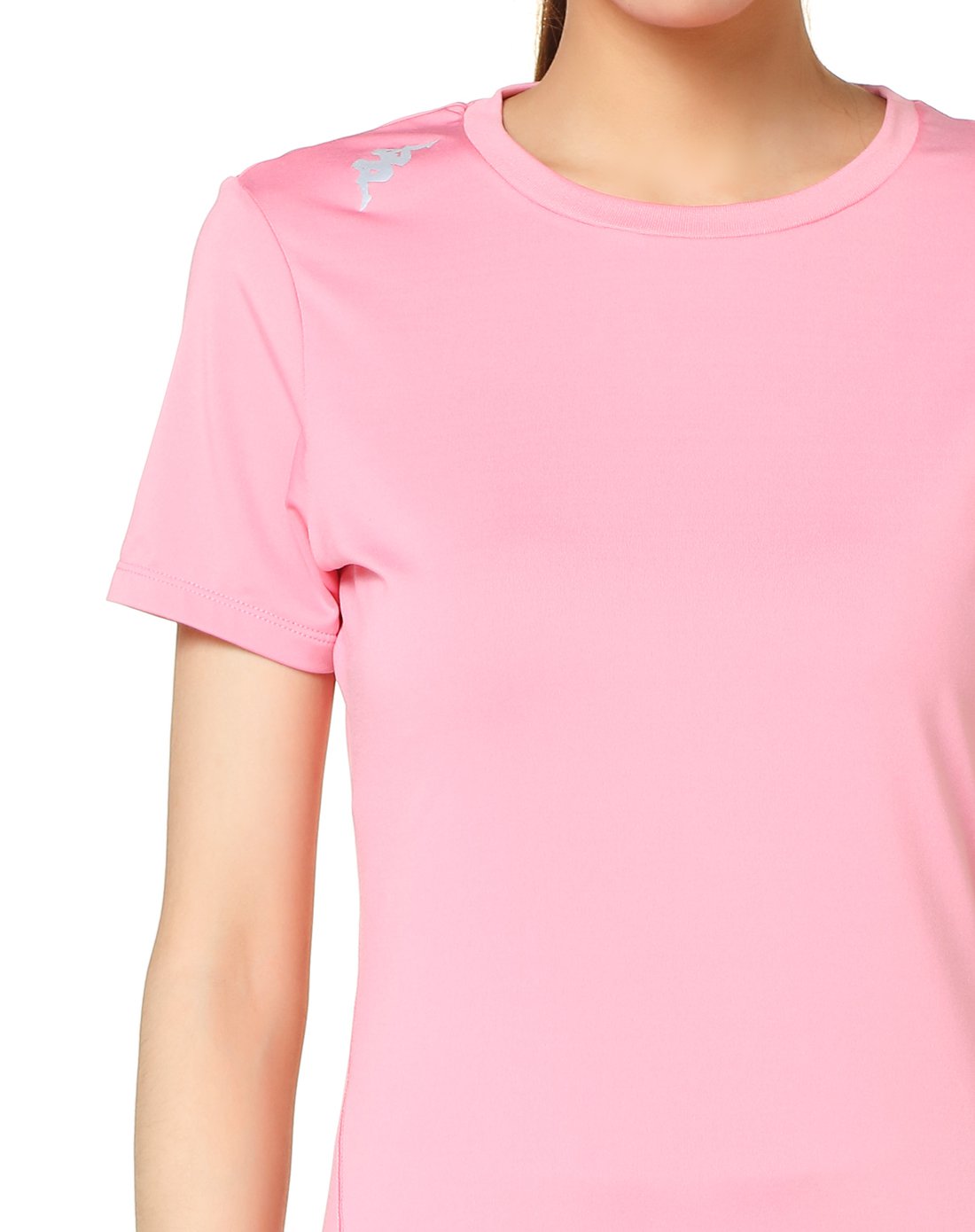 卡帕kappa女士运动专场弹力干爽 女款短袖t恤粉红色k0722td01d-546