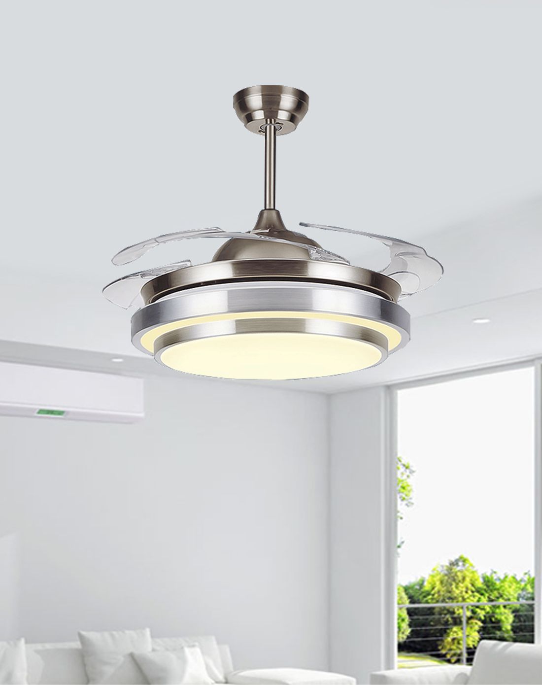 42寸48wled三色变光隐形吊扇灯