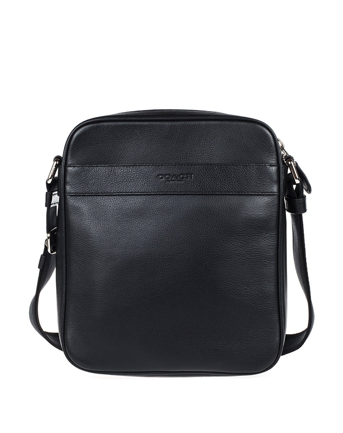 coach 纯皮男士单肩斜跨包