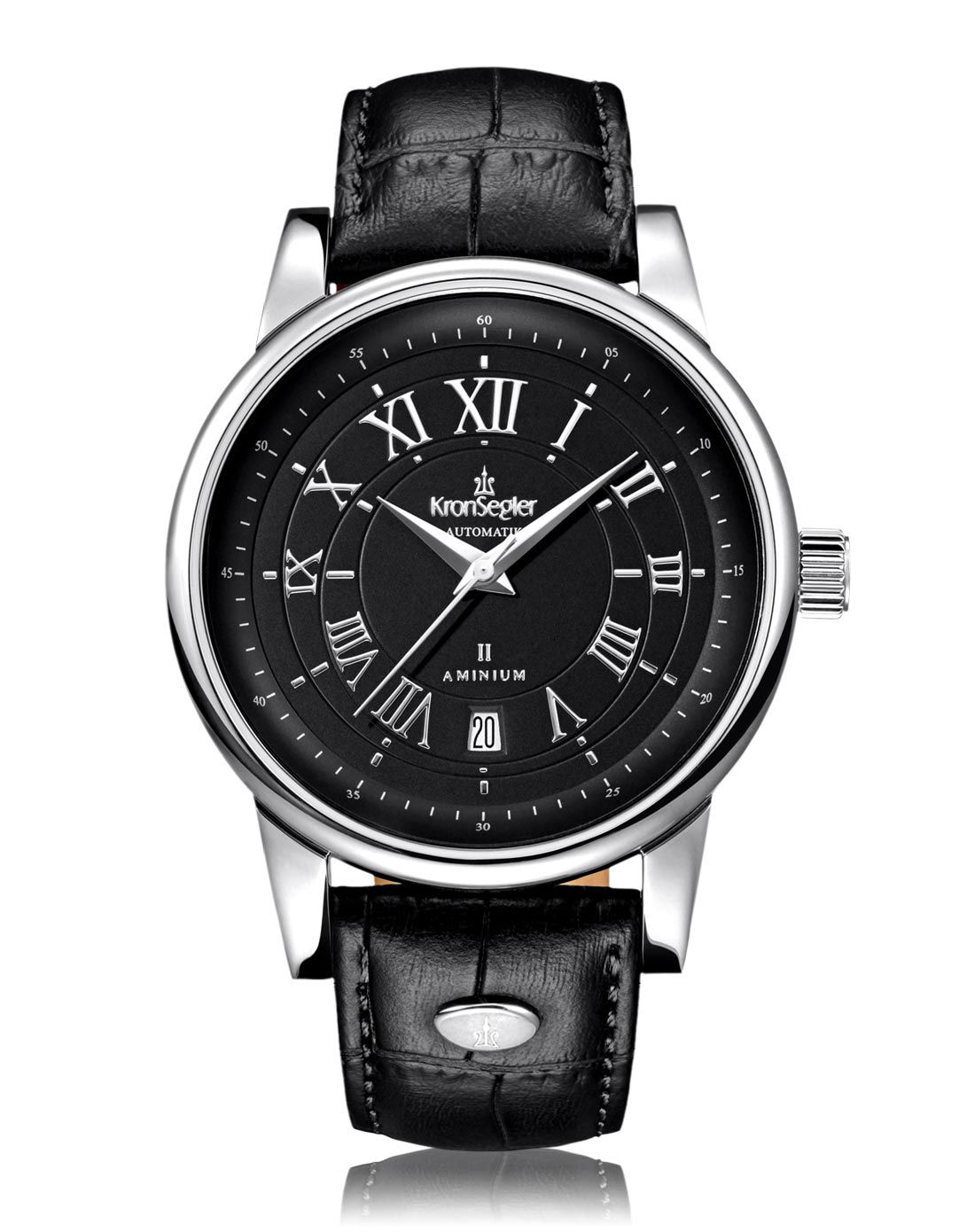 坤格【德国进口】全自动机械精钢休闲日历男士手表