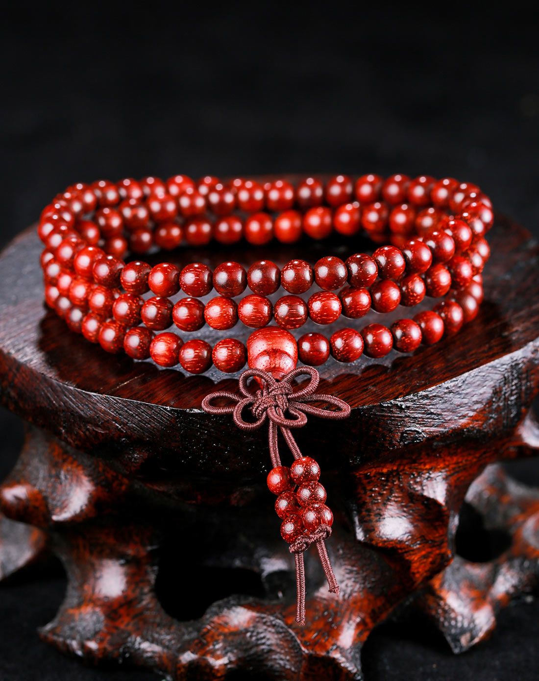 108系列天然小叶紫檀手链5mm顺纹