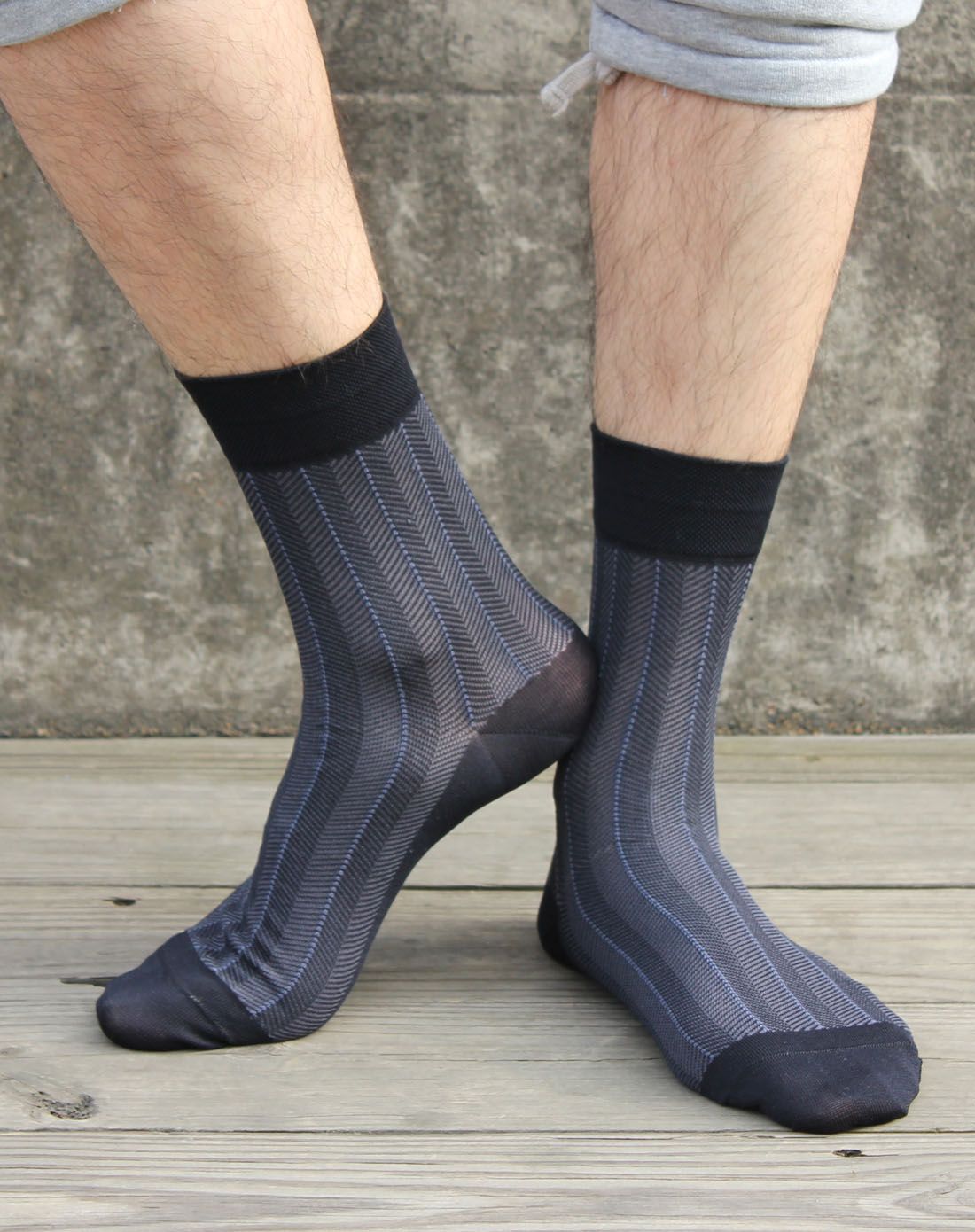 5双组丝光棉刺绣男棉袜(颜色随机)