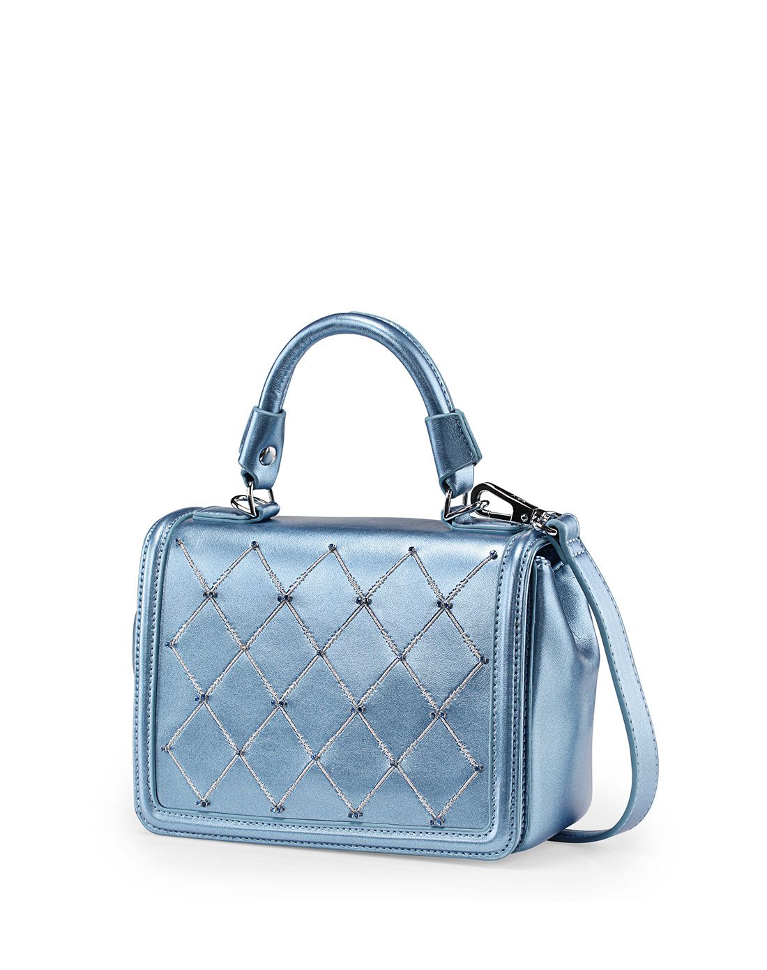 秘境浅冰蓝手提包