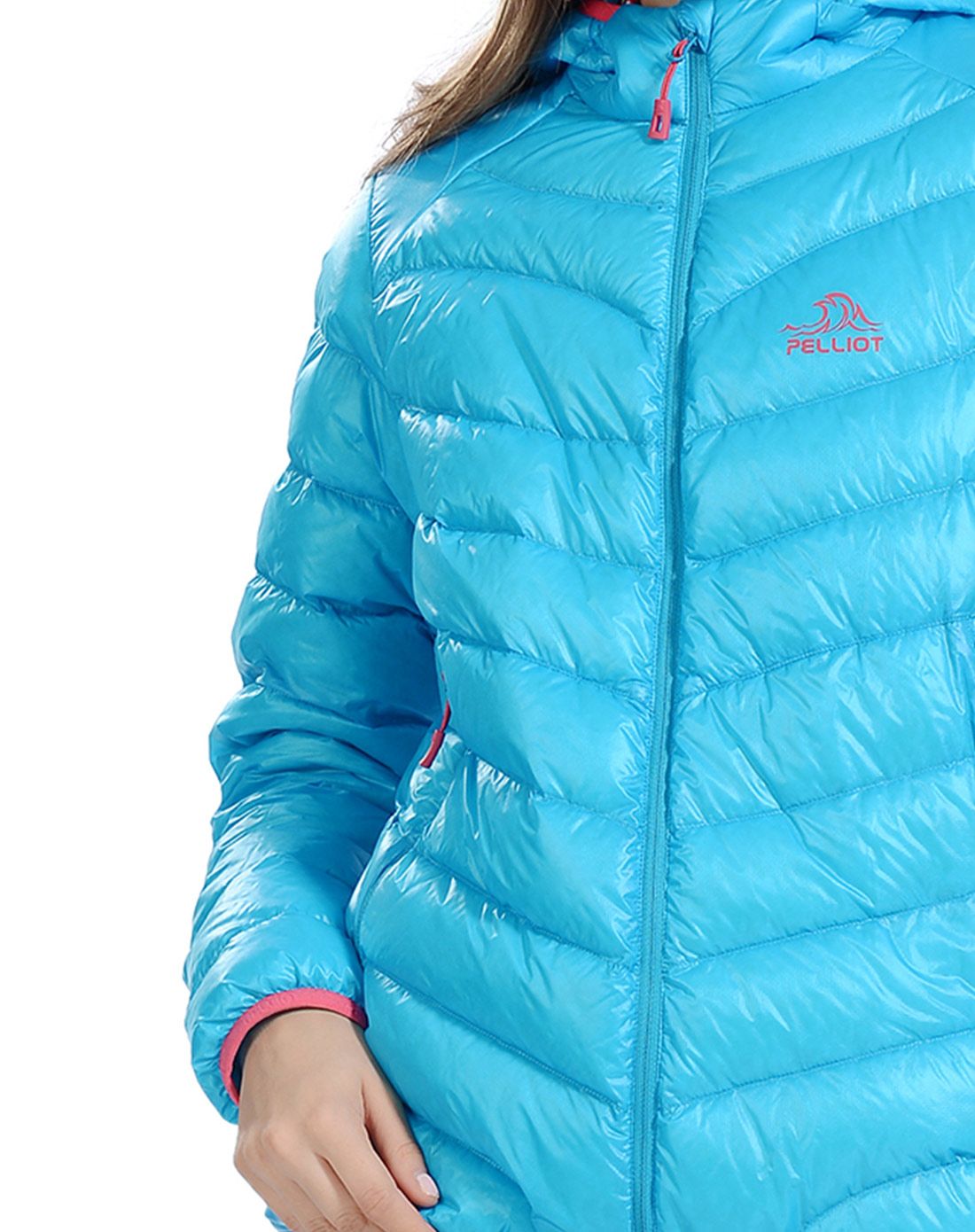 舒适透气 女款天蓝色羽绒服 防风保暖