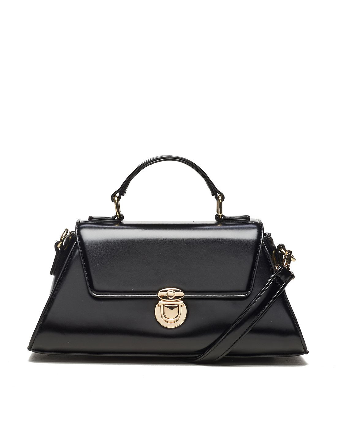 2016年新款达芙妮梯形饺子信封黑色女手袋