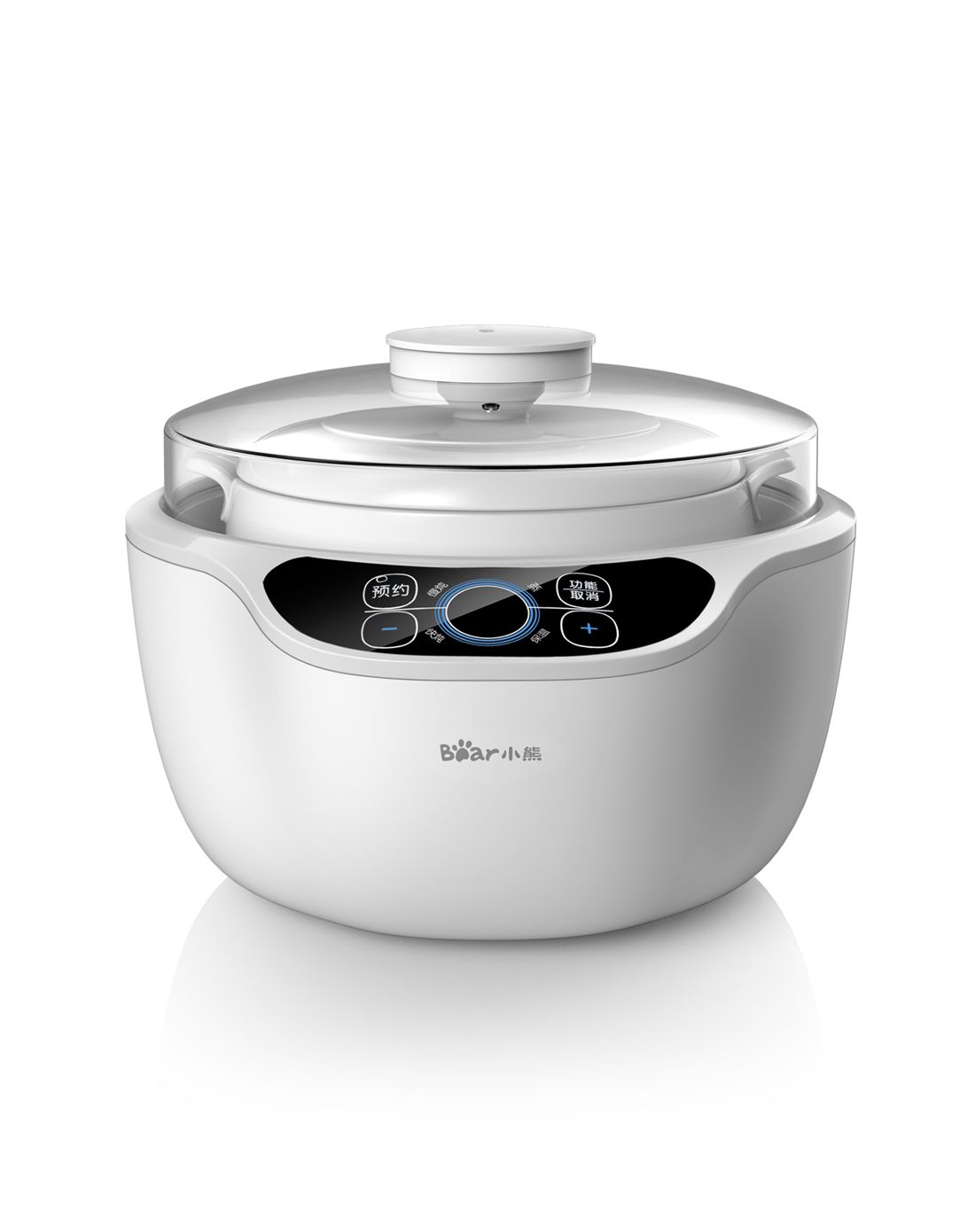 1.2l白瓷电炖盅,免弯腰设计,宜1-2人