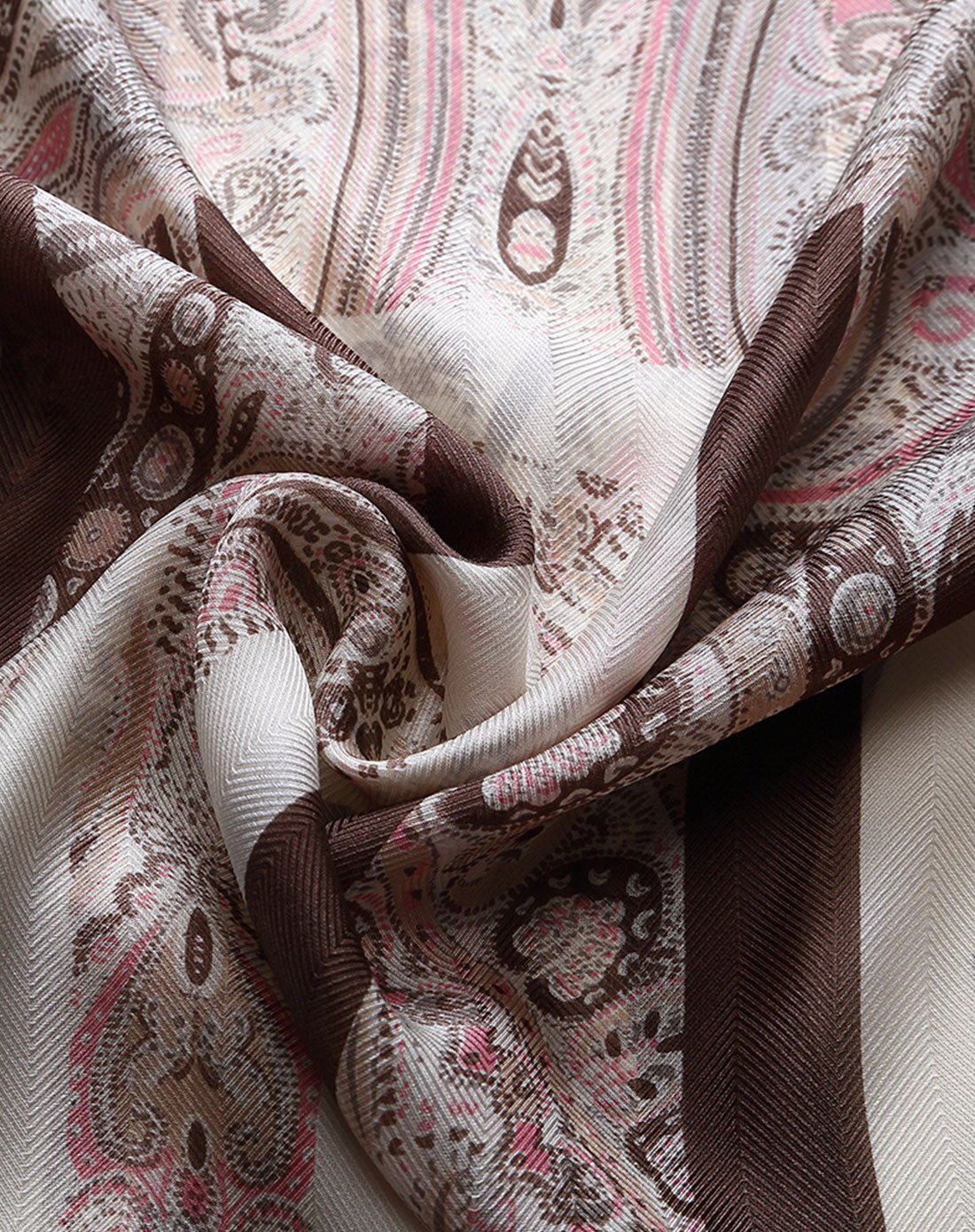 galleria 女款复古图腾印花真丝围巾/披肩