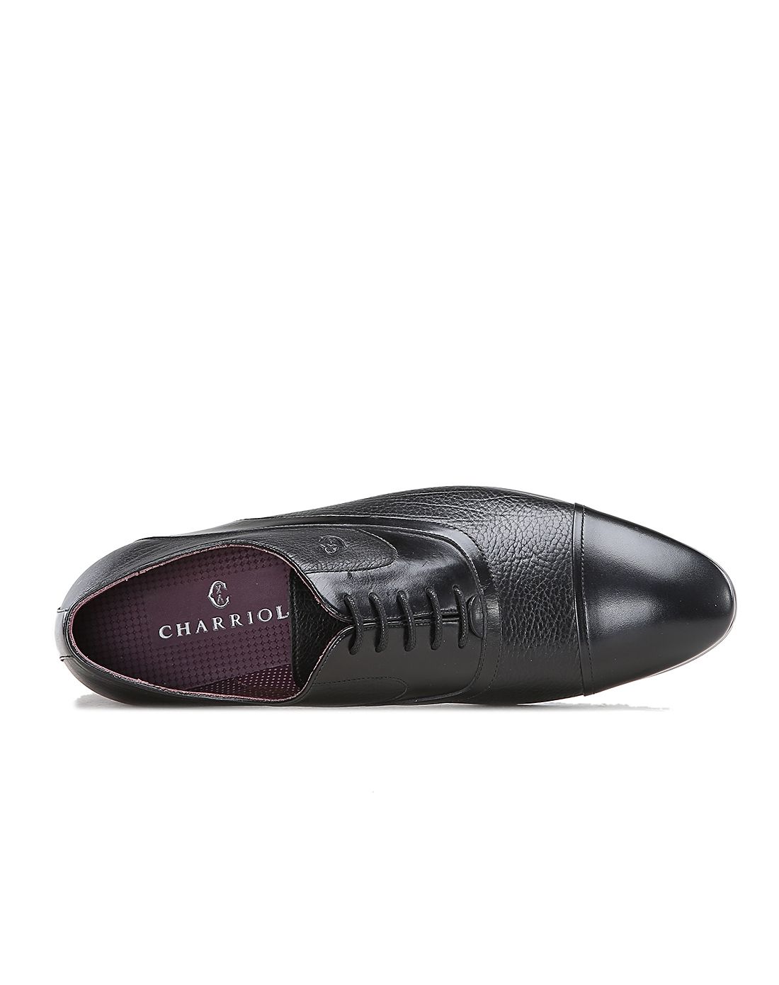 法国夏利豪 黑色牛皮绅士商务皮鞋