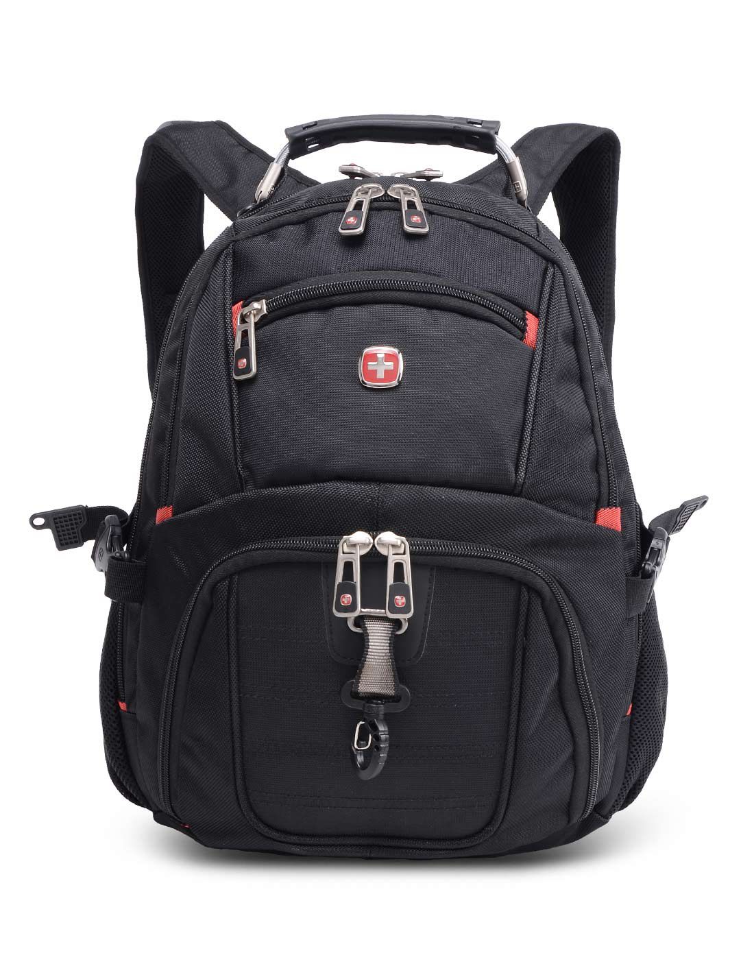 swissgear中性黑色双肩笔记本电脑背包sa8112bl_唯品会