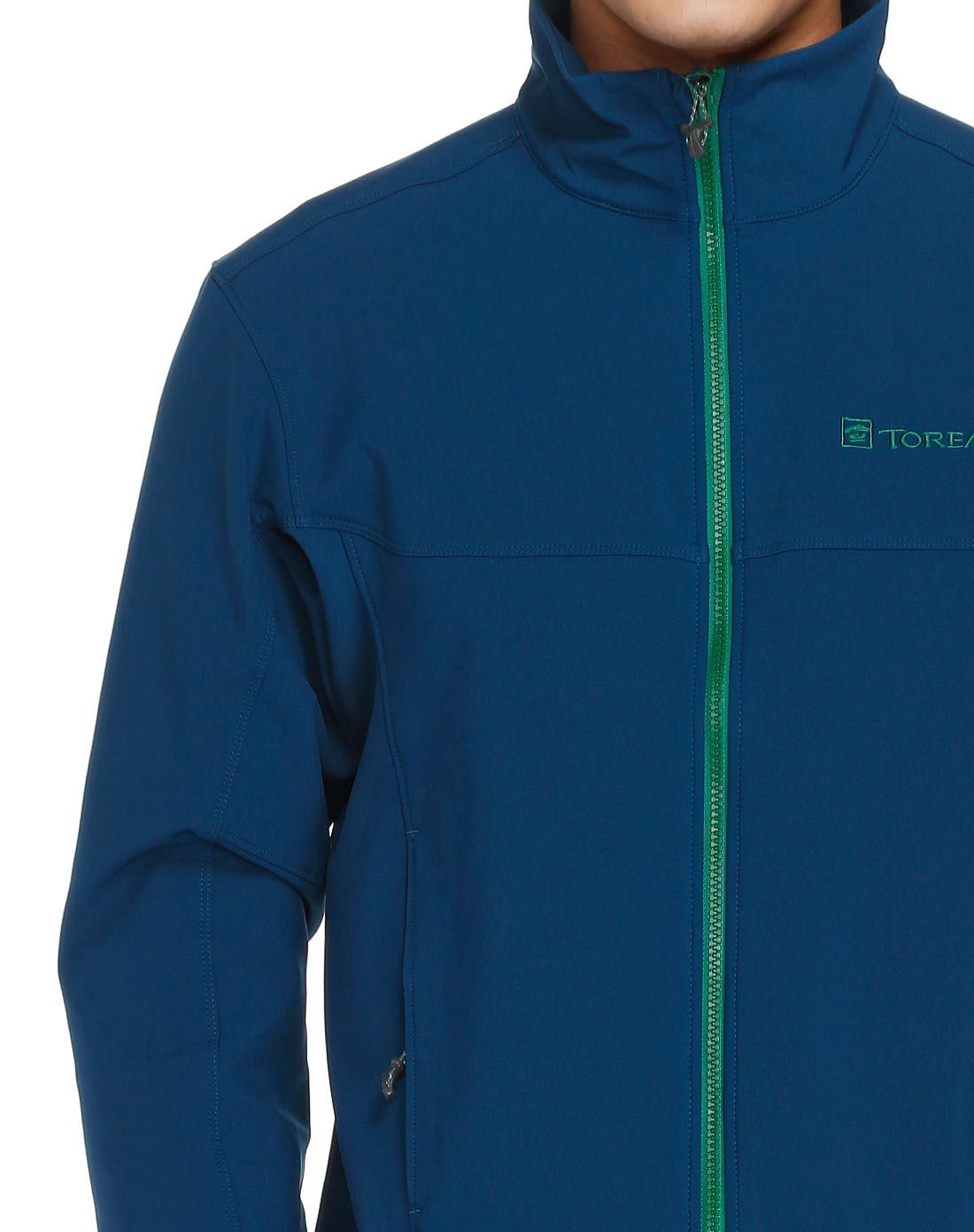 舒适防风 男款铁蓝灰色长袖软壳外套