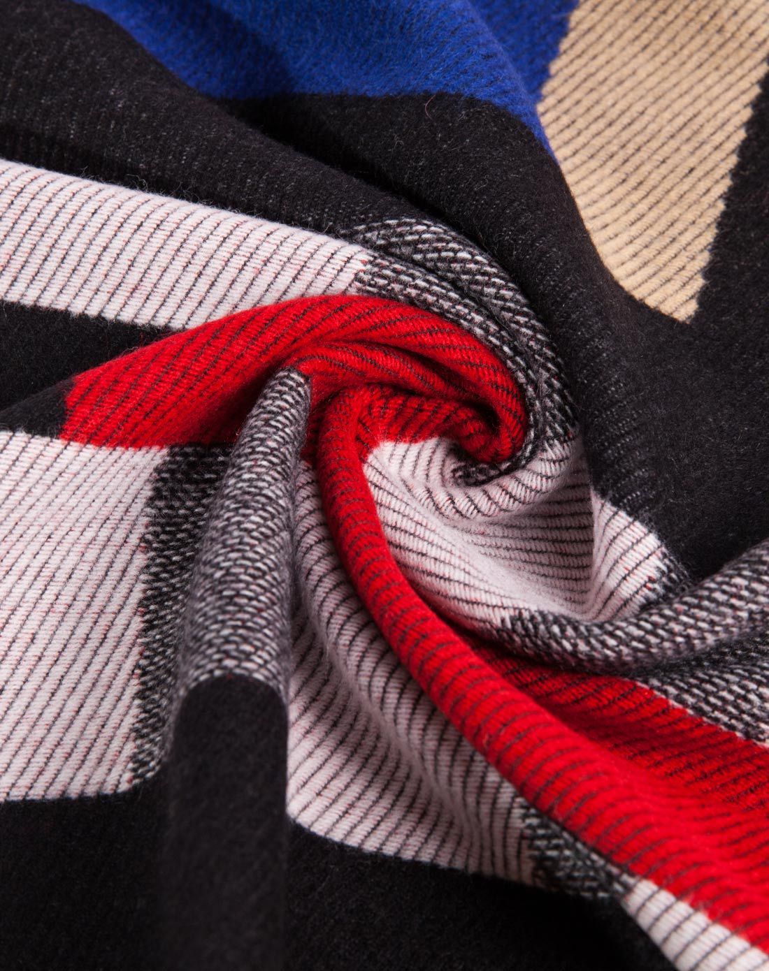 优雅欧美风格子走秀款披肩