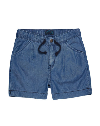 女童天蓝色牛仔短裤