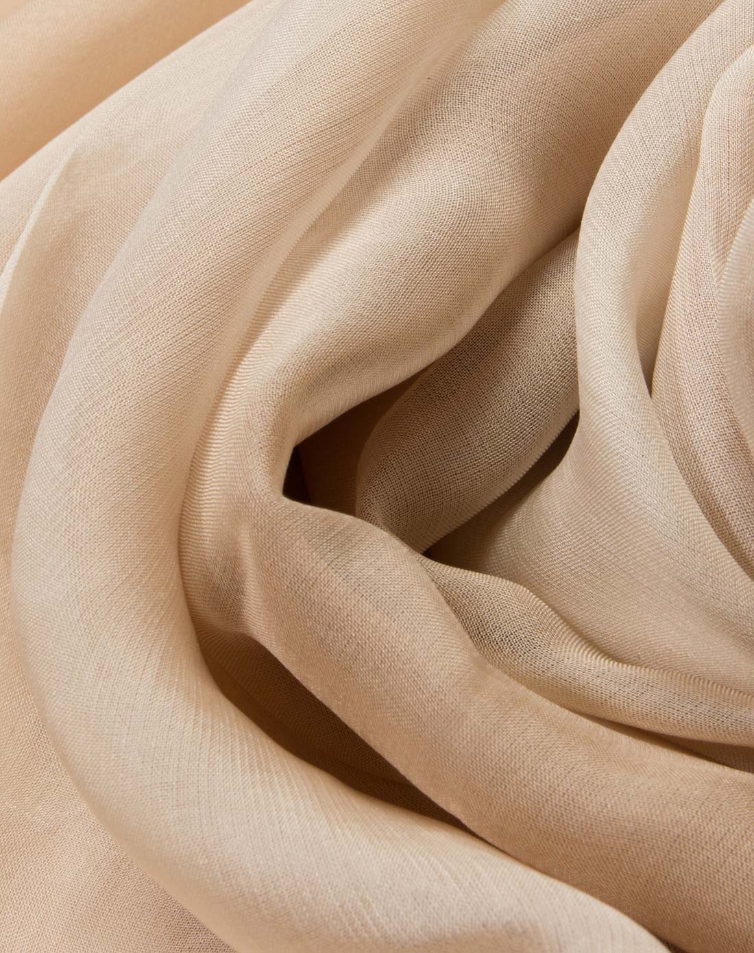 女咖色春秋纯色气质真丝围巾