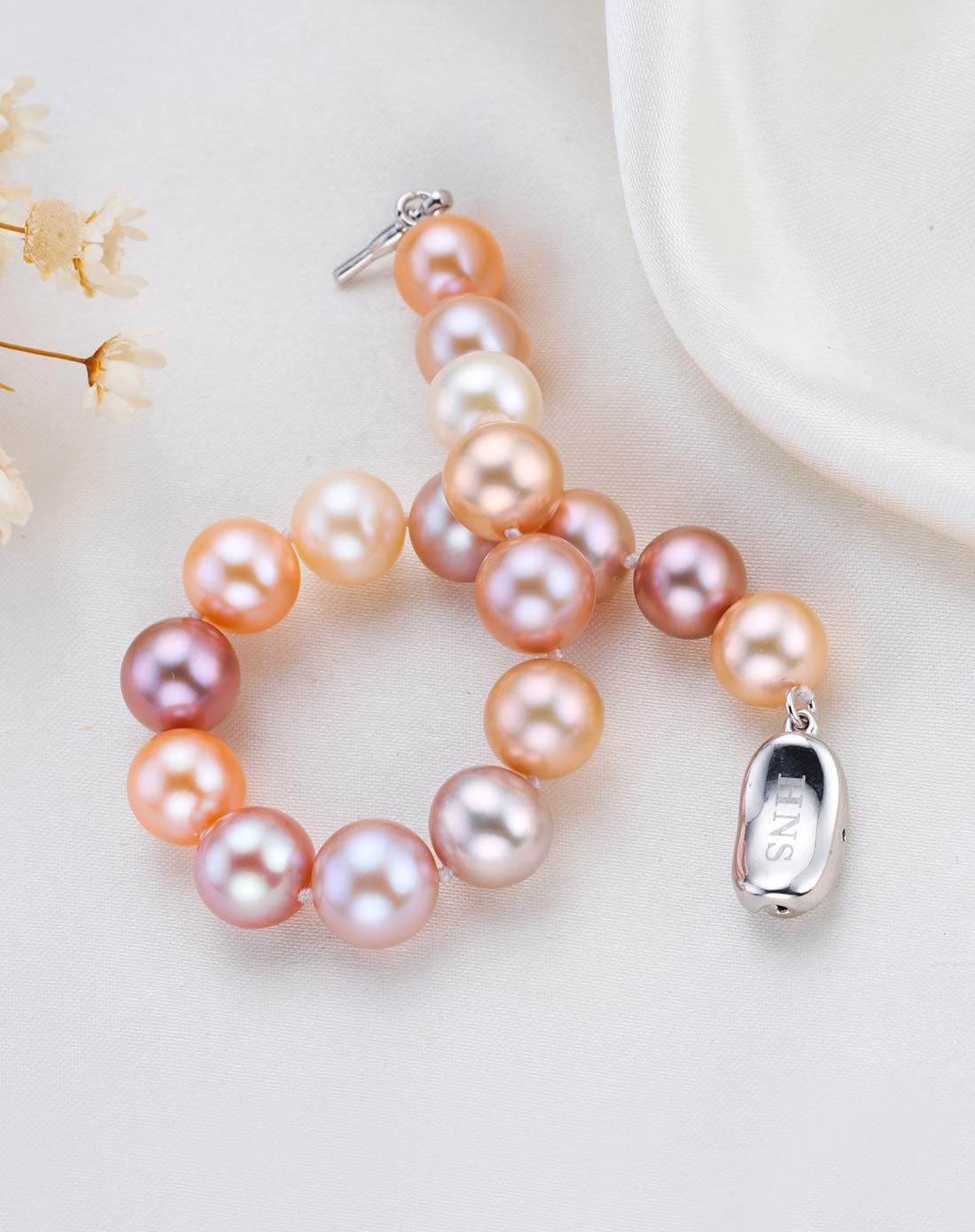 水年华 9-10正圆混彩珍珠手链