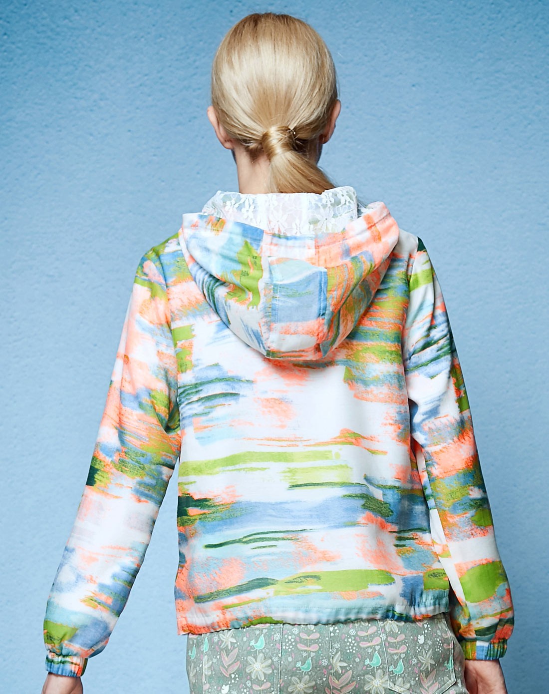 忘却旧事 幻彩印花泡泡纱外套