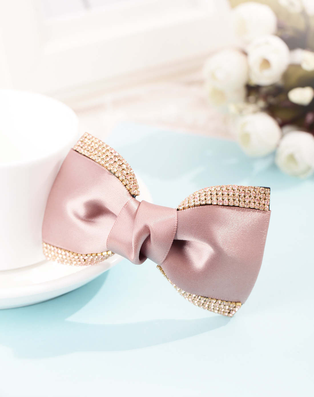 麦朵 蝶之恋肉粉色顶夹 弹簧夹横夹发夹