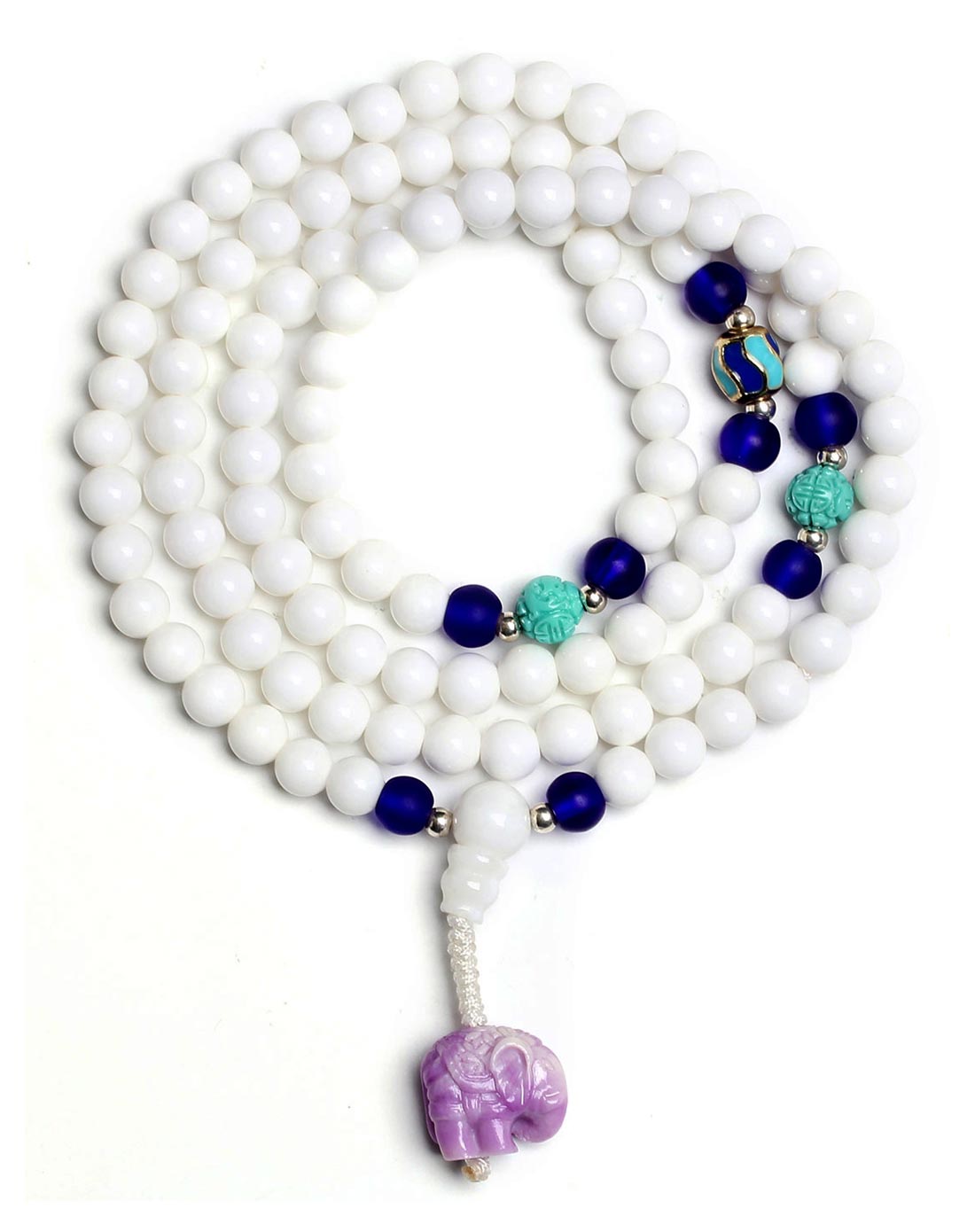 天然砗磲琉璃四圈佛珠手链