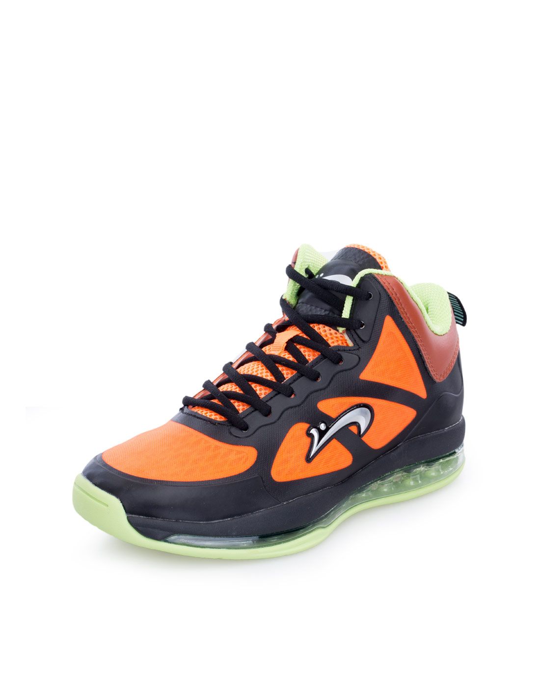 炫酷气垫 男款黑配橙色篮球鞋