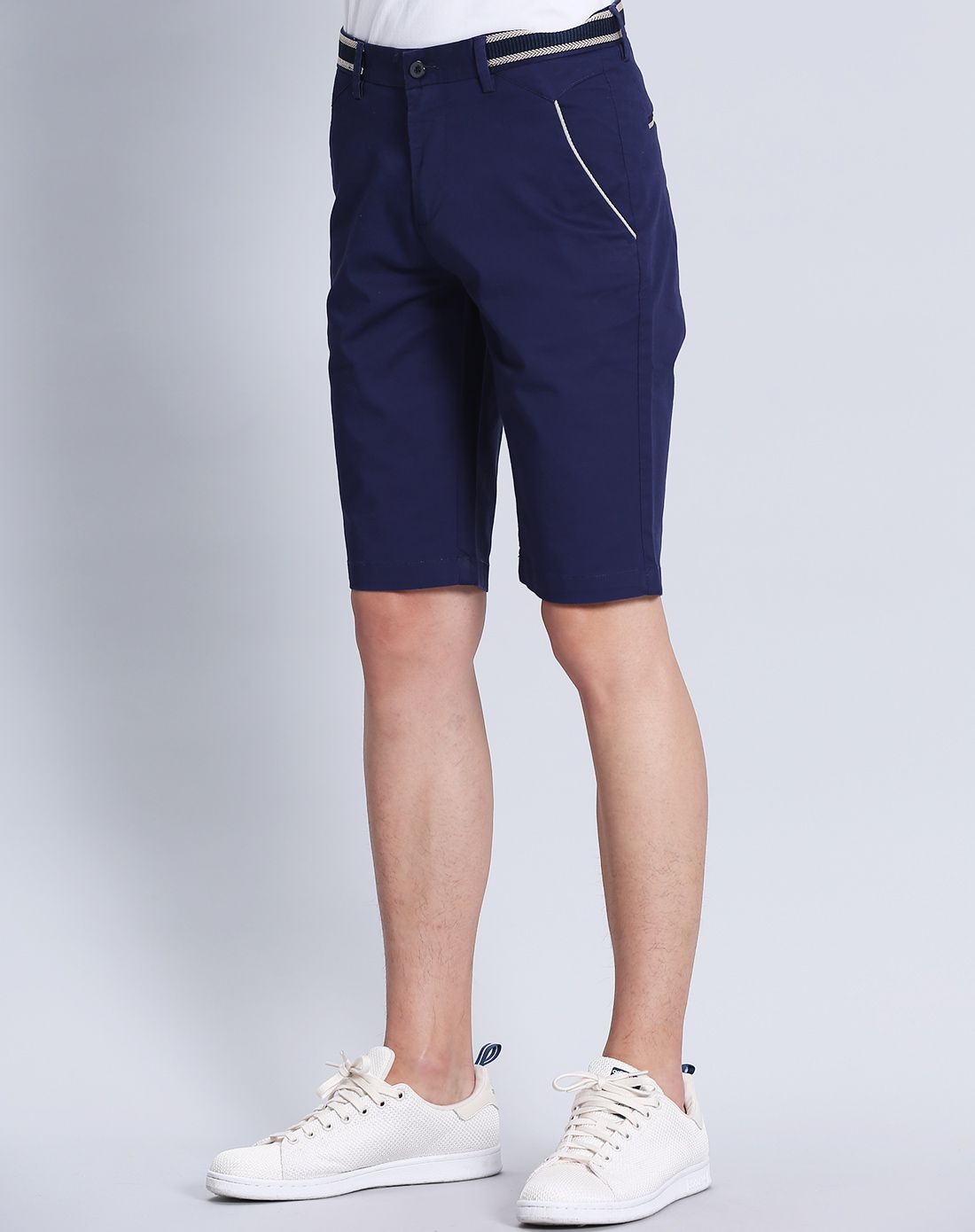 藏蓝色男装商务短裤