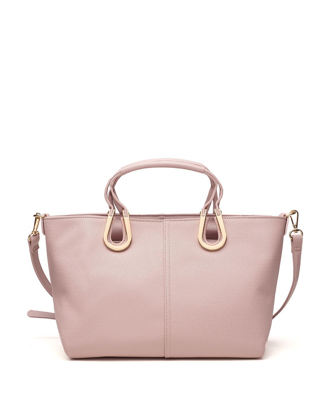 达芙妮优雅纯色软面粉色女手袋