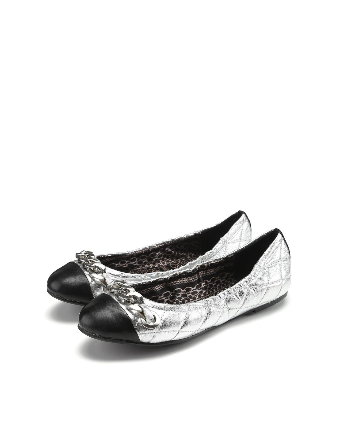 银金色时尚百搭单鞋