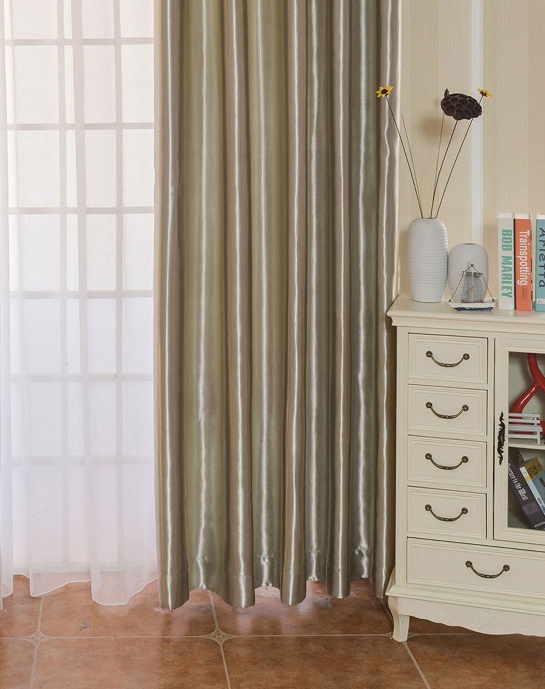 纯色心情银灰色窗帘300x270cm两片