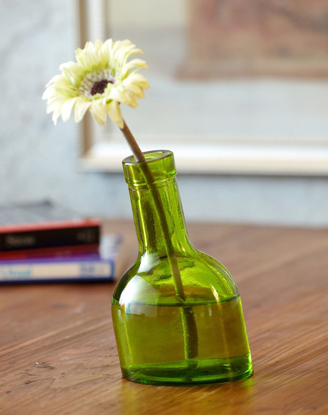 环保玻璃斜口创意花瓶(单只装)三色可选